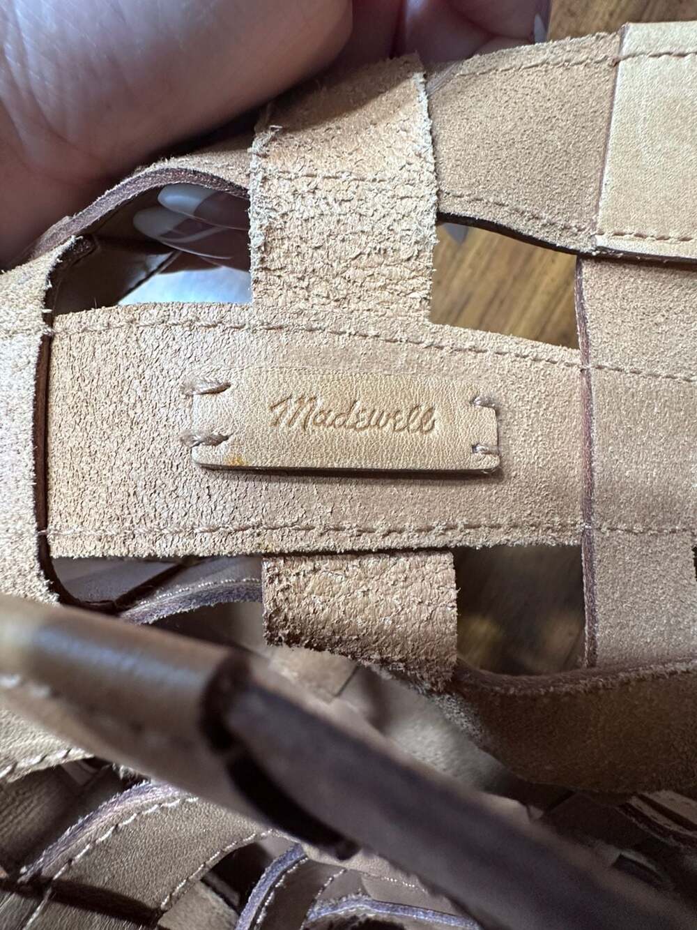 Madewell Woven Leather Cage Tote Bag